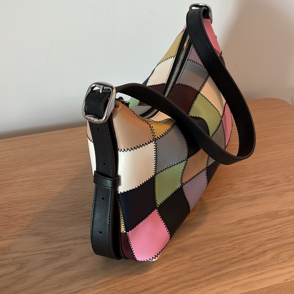 Alter/Ego Slouchy Shoulder Bag In Patchwork Multicolored Checkerboard Multi1 - Picture 6 of 17
